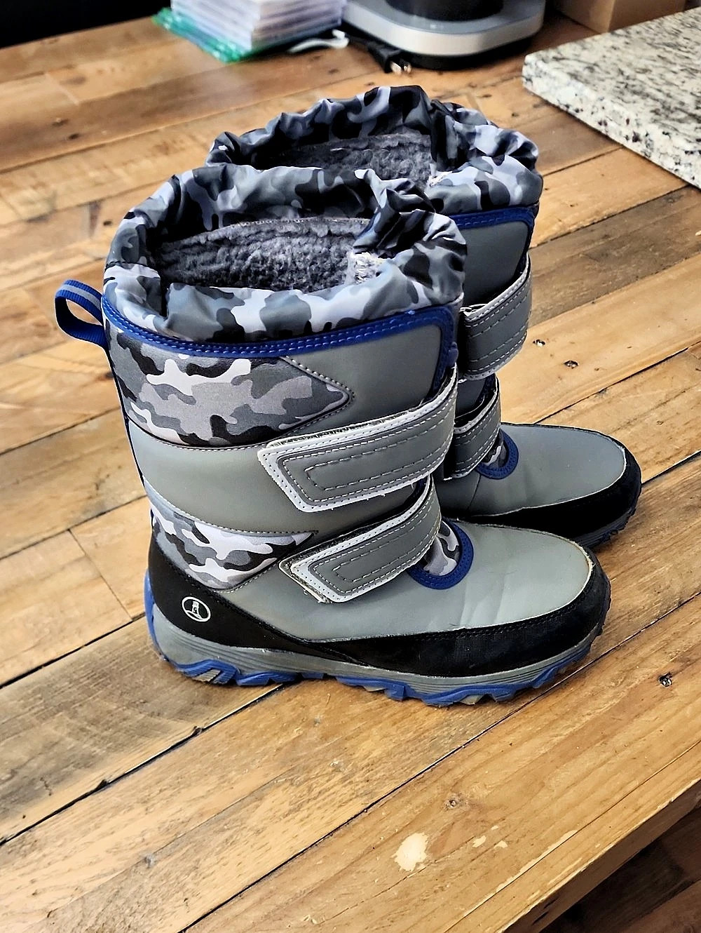 Lands' End Kids Snow Flurry Insulated Winter Boots Camo Winter Boots Boys US4M
